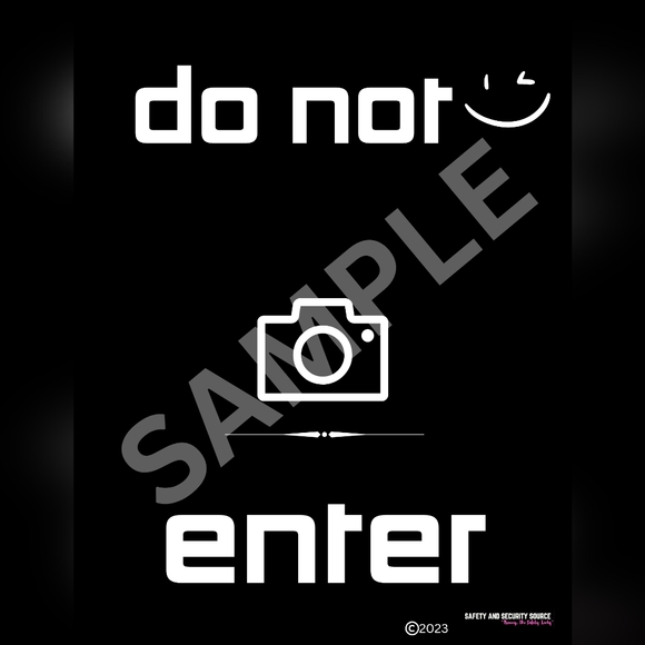 "Smile You're On Camera" and "Do Not Enter" Posters - Picture 2 of 2